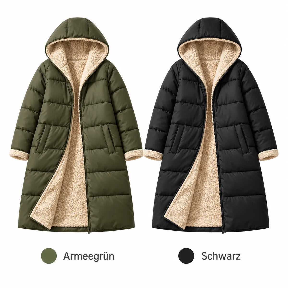 👑 Bestseller – Über 20.000 verkauft 🔥 Wendbare, wattierte Slim-Fit-Mantel mit Kapuze 🚀 Kostenloser Versand