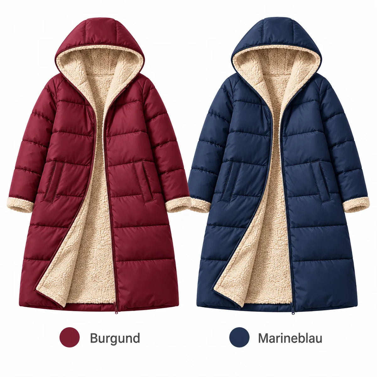 👑 Bestseller – Über 20.000 verkauft 🔥 Wendbare, wattierte Slim-Fit-Mantel mit Kapuze 🚀 Kostenloser Versand