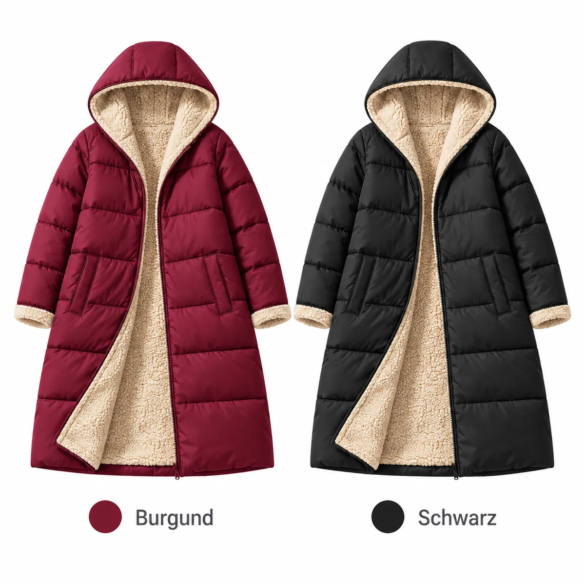👑 Bestseller – Über 20.000 verkauft 🔥 Wendbare, wattierte Slim-Fit-Mantel mit Kapuze 🚀 Kostenloser Versand