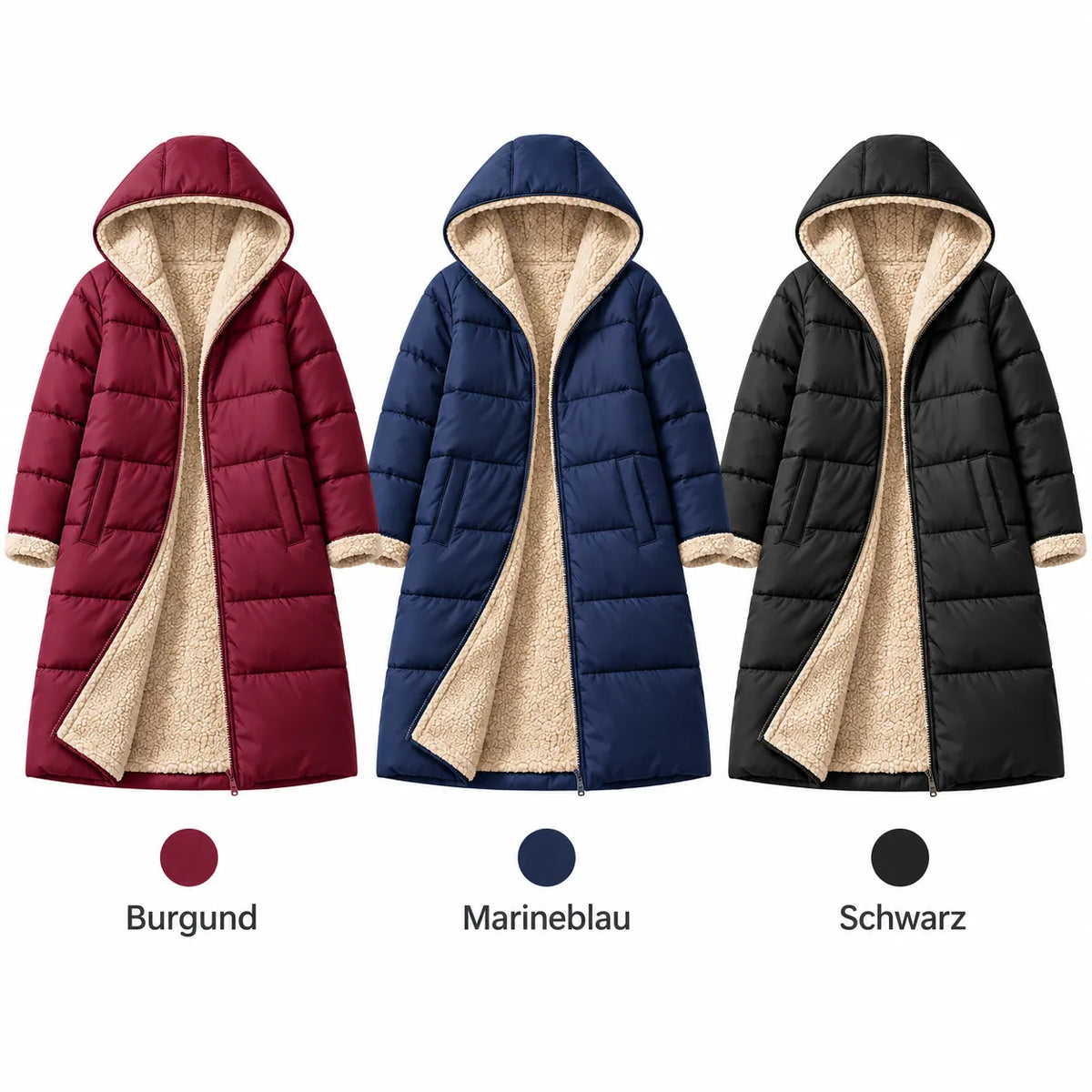 👑 Bestseller – Über 20.000 verkauft 🔥 Wendbare, wattierte Slim-Fit-Mantel mit Kapuze 🚀 Kostenloser Versand