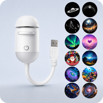 Projector + 12 Slides projector set