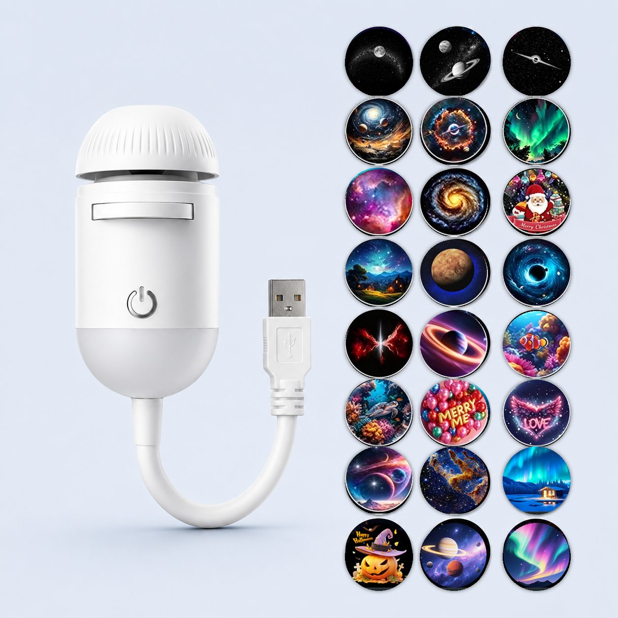 Projector + 20 Slides projector set