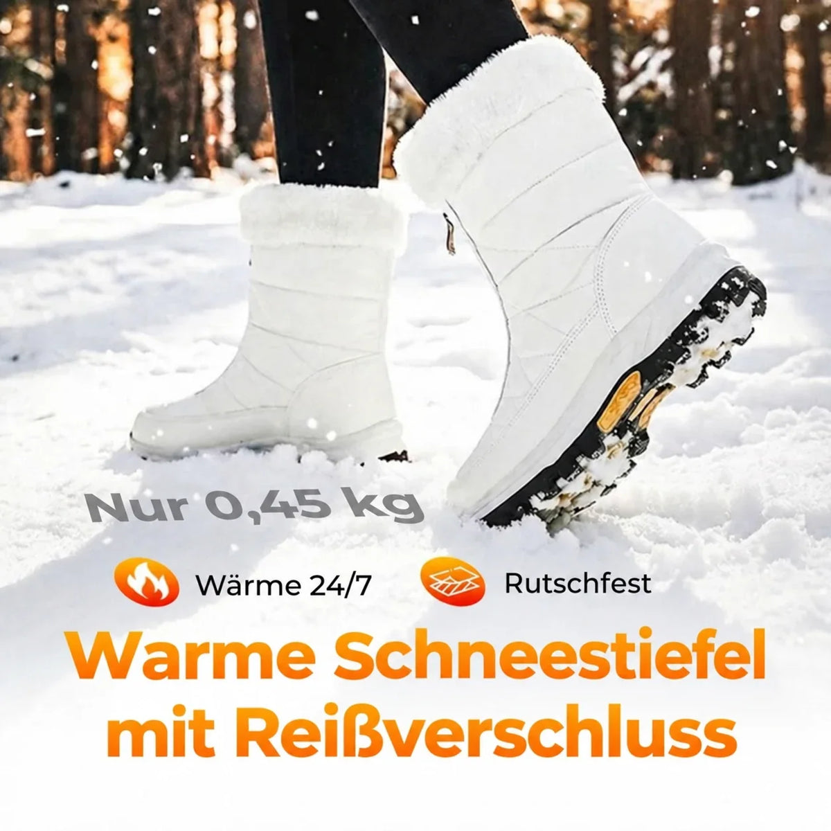 👑🔥 WINTER-HIT 2026 – 50 % RABATT | Warme, rutschfeste Damen-Schneestiefel mit Reißverschluss ❄️