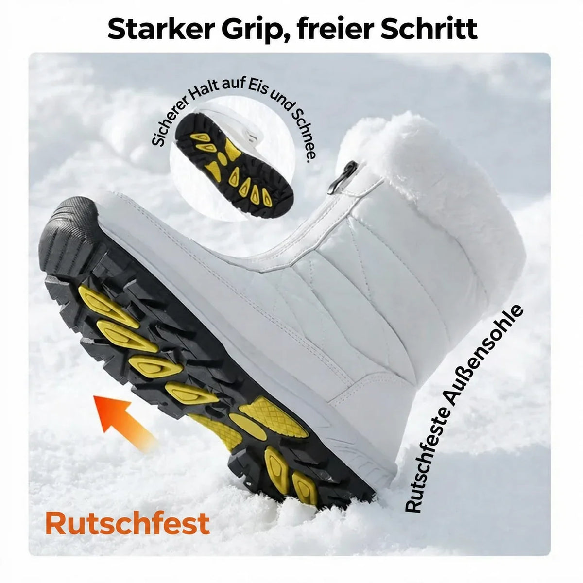 👑🔥 WINTER-HIT 2026 – 50 % RABATT | Warme, rutschfeste Damen-Schneestiefel mit Reißverschluss ❄️