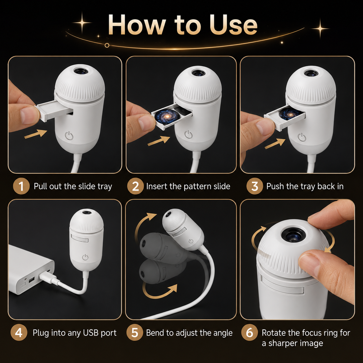 USB star projector night light product view 4