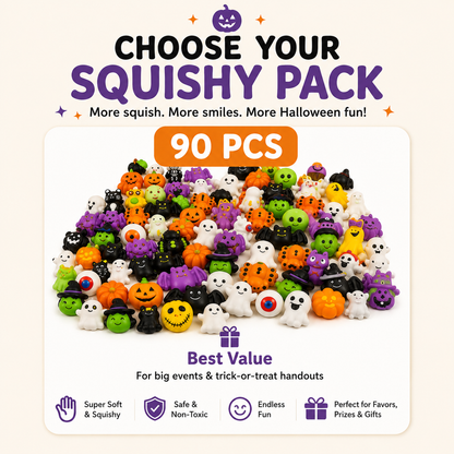 90 Pieces Halloween squishy pack