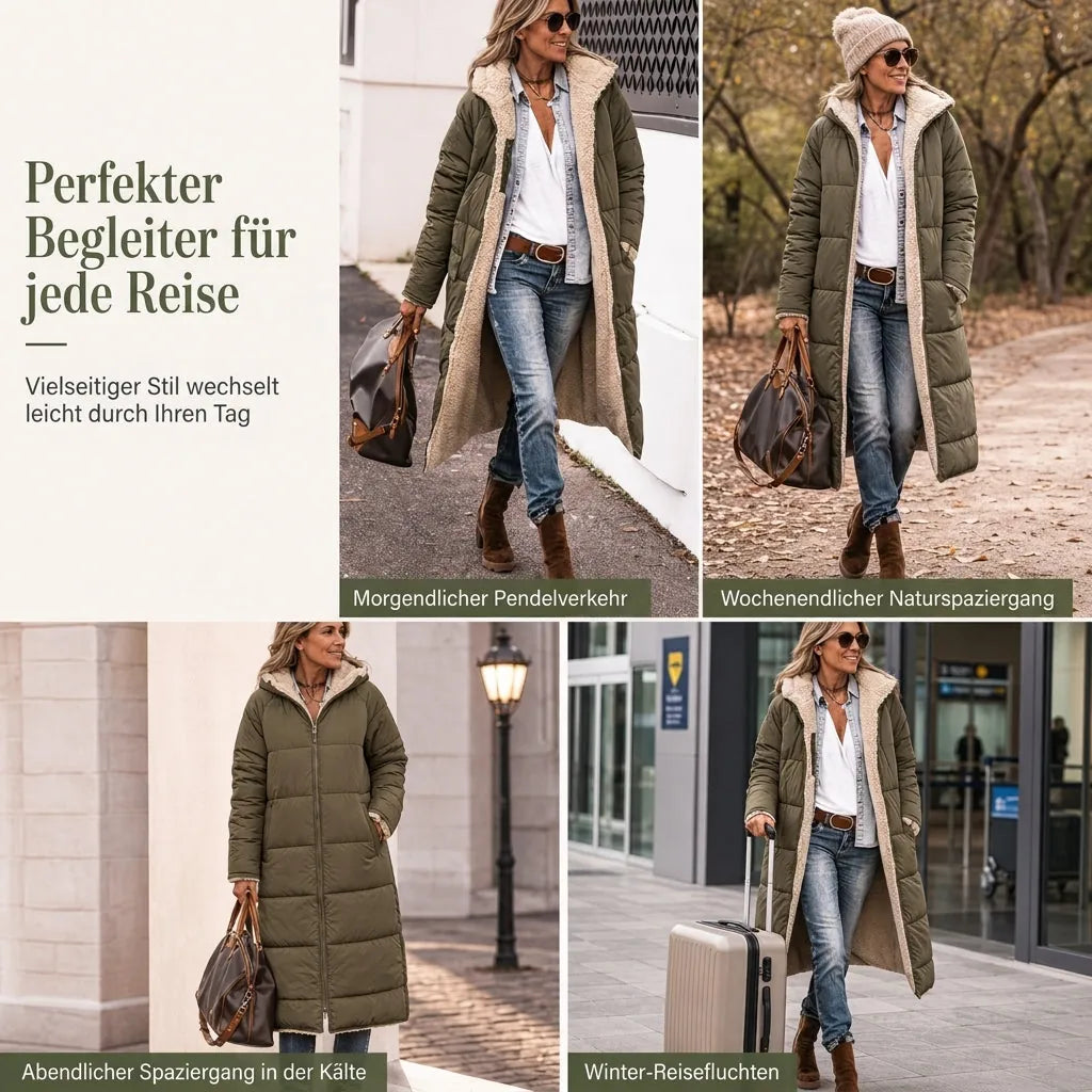 👑 Bestseller – Über 20.000 verkauft 🔥 Wendbare, wattierte Slim-Fit-Mantel mit Kapuze 🚀 Kostenloser Versand