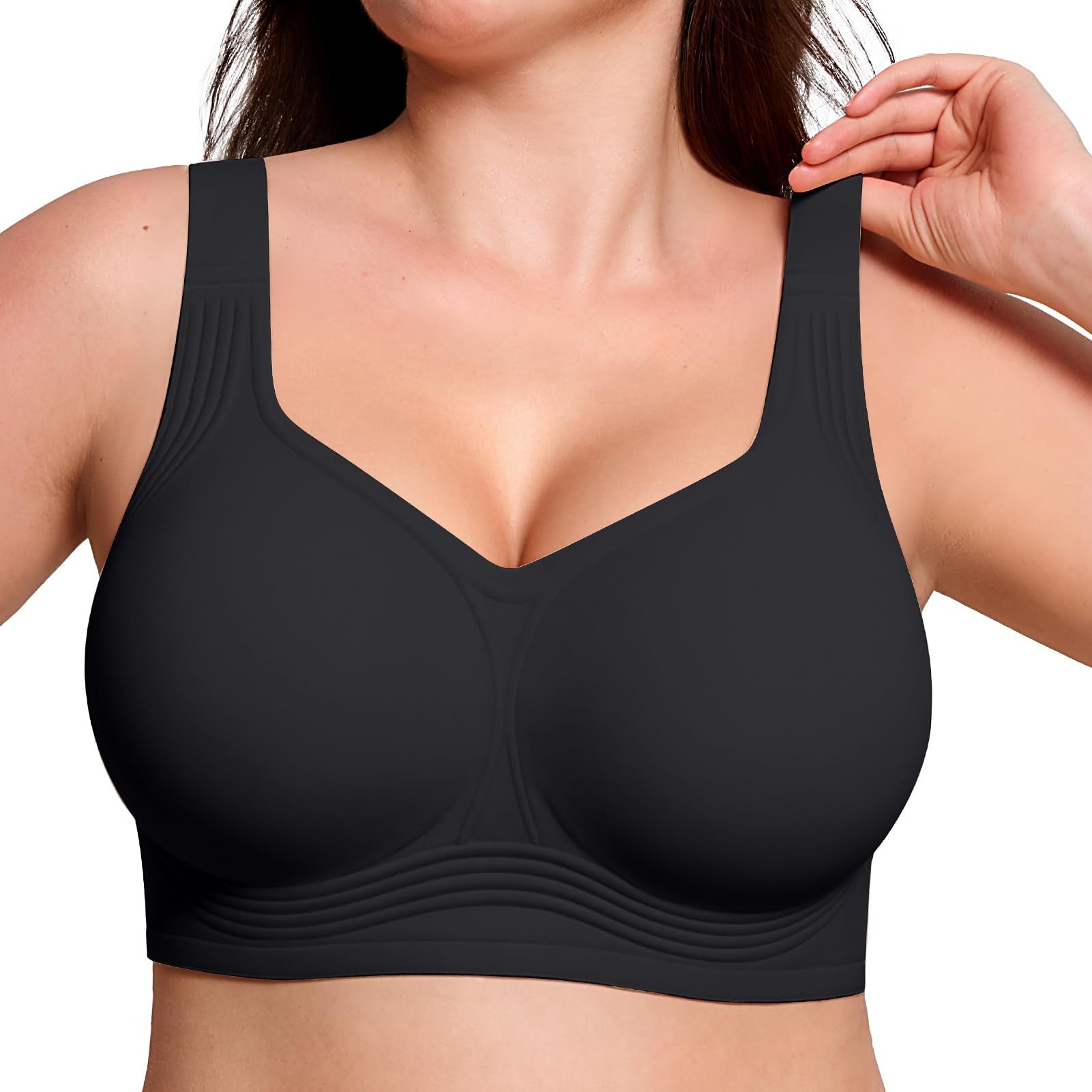 l wire-free jelly support bra option