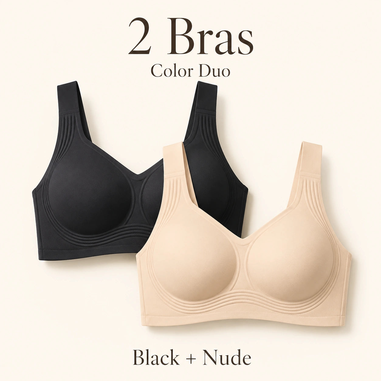 l l N wire-free jelly support bra option