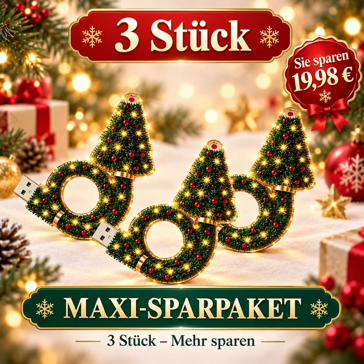 👑🎄 NUR HEUTE 50 % RABATT – LED-Weihnachtsprojektor | Festliche Lichtprojektionen für drinnen & draußen ✨