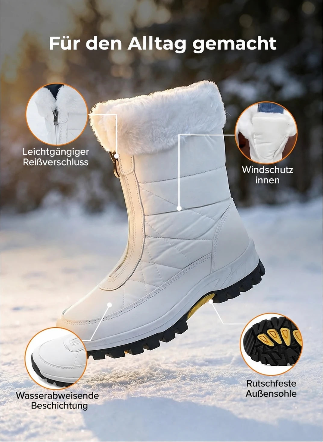 Produktdetails der Damen-Schneestiefel