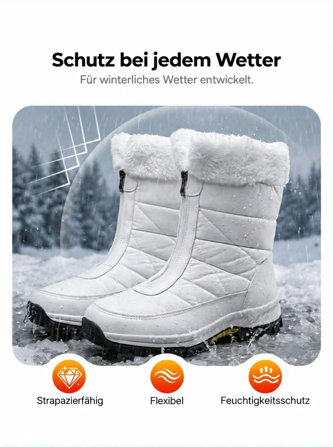 Feuchtigkeitsschutz für winterliches Wetter
