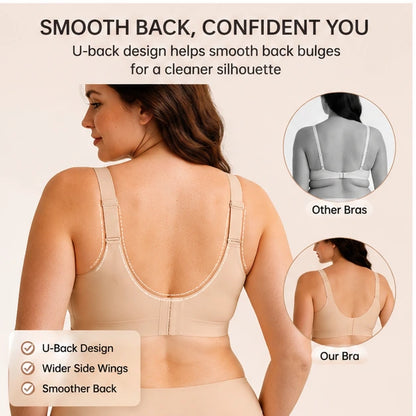 Smooth U-back design and wider side wings