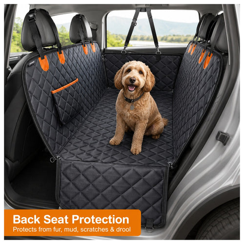 Dog car seat cover hammock for back seat protection