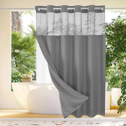 No-hook shower curtain product view 2