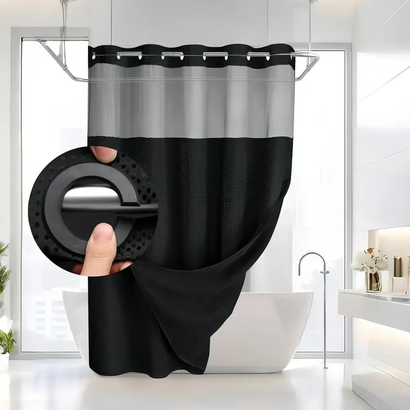 No-hook shower curtain product view 5