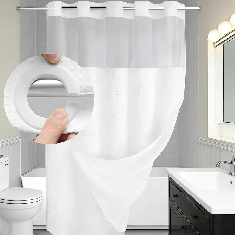 No-hook shower curtain product view 6