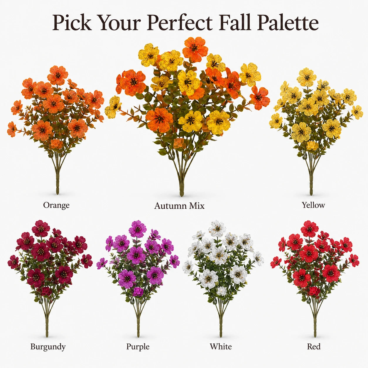 Autumn flower stems shown as a decorative arrangement