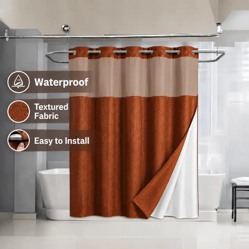 No-hook shower curtain product view 10
