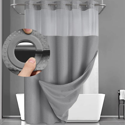 No-hook shower curtain in Gray