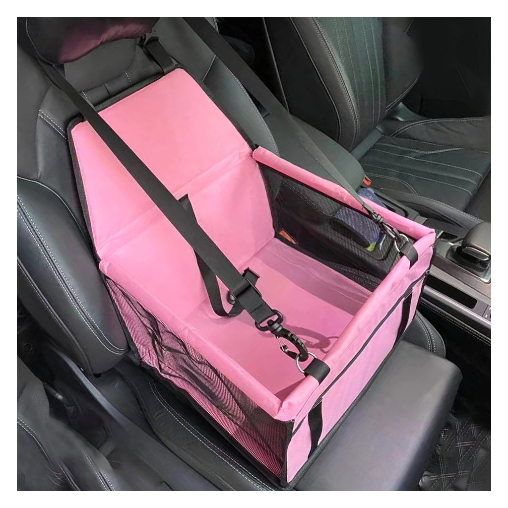 Pink pet car booster seat