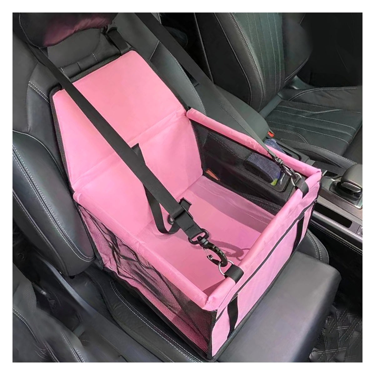 Pink pet car booster seat