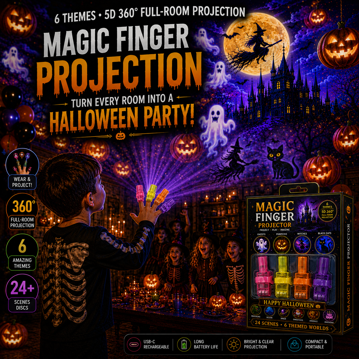 Billhol Magic Finger Projection Light — image 1